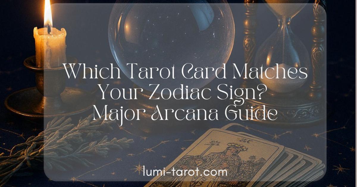 Cover of the 'Which Tarot Card Matches Your Zodiac Sign? Major Arcana Guide' blog post